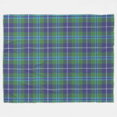 Clan Douglas Pset Green Black Tartan Check Fleece Deken (Voorkant (Horizontaal))