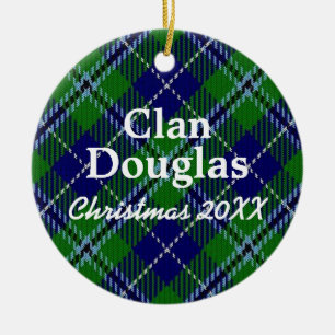 Clan Douglas Scottish Tartan Keramisch Ornament