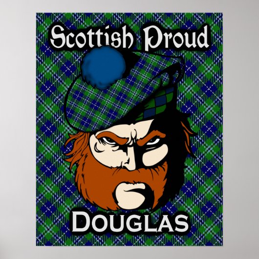 Clan Douglas Scottish Tartan Poster (Voorkant)
