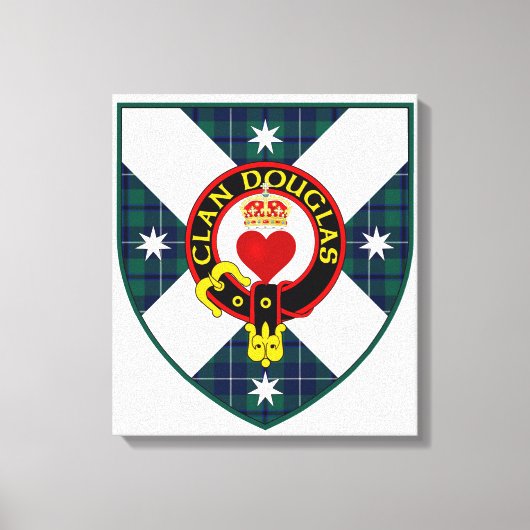 Clan Douglas Shield op doek Canvas Afdruk (Voorkant)
