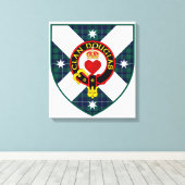 Clan Douglas Shield op doek Canvas Afdruk (Insitu (Houten vloer))