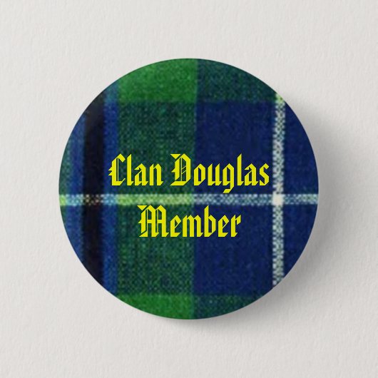 Clan Douglas Tartan Badge Lid Ronde Button 5,7 Cm (Voorkant)