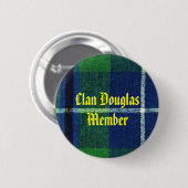 Clan Douglas Tartan Badge Lid Ronde Button 5,7 Cm (Voorkant /achterkant)
