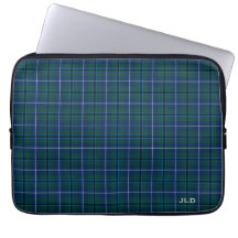 Clan Douglas Tartan Blauw en Groen Plaid Monogram
