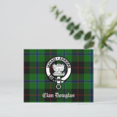 Clan Douglas Tartan Crest Briefkaart (Staand voorkant)
