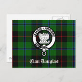 Clan Douglas Tartan Crest Briefkaart (Voorkant / Achterkant)