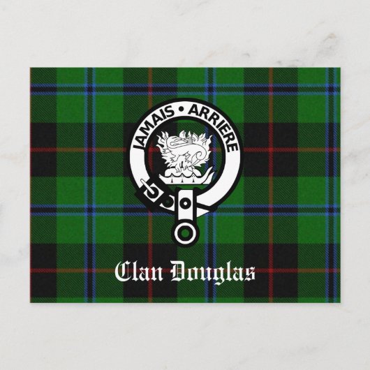 Clan Douglas Tartan Crest Briefkaart (Voorkant)