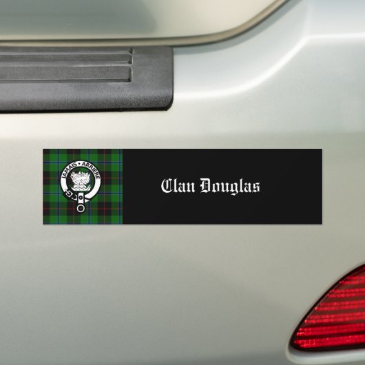 Clan Douglas Tartan Crest Bumpersticker (Op auto)