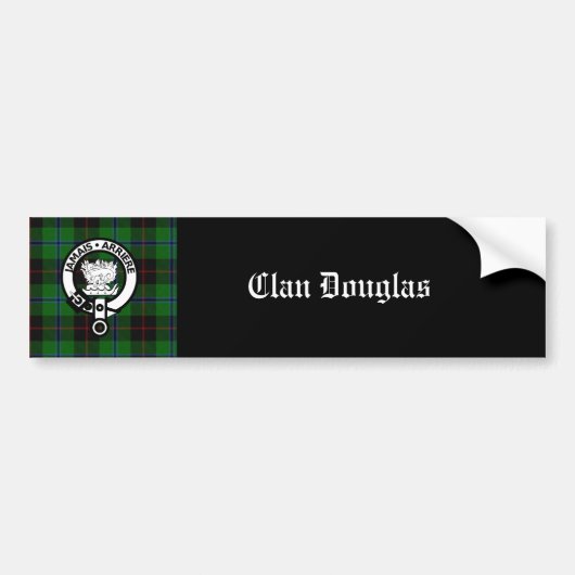Clan Douglas Tartan Crest Bumpersticker (Voorkant)