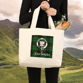 Clan Douglas Tartan Crest Grote Tote Bag