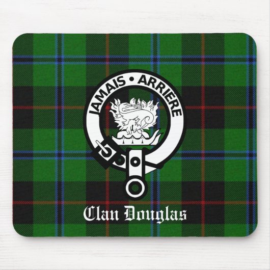 Clan Douglas Tartan Crest Muismat (Voorkant)
