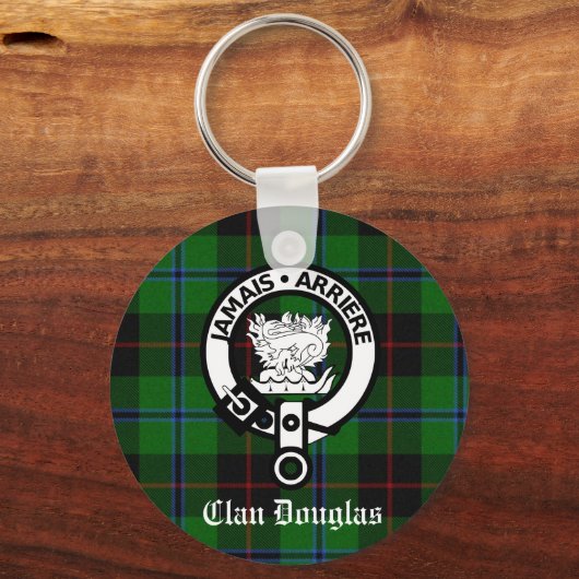 Clan Douglas Tartan Crest Sleutelhanger (Voorkant)
