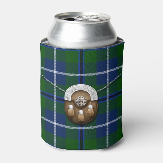 Clan Douglas Tartan en Sporran Blikjeskoeler (Blikje Voorkant)
