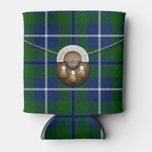 Clan Douglas Tartan en Sporran Blikjeskoeler (Voorkant)