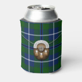 Clan Douglas Tartan en Sporran Blikjeskoeler (Blikje Achterkant)
