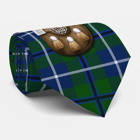 Clan Douglas Tartan en Sporran Stropdas (Opgerold)