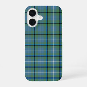 Clan Douglas Tartan Lichtblauw en Groen Schotse Ru iPhone 16 Hoesje