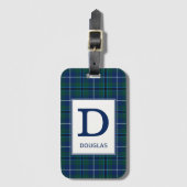 Clan Douglas Tartan monogram Bagagelabel (Voorkant (verticaal))