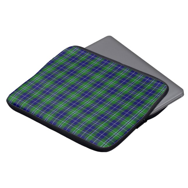 Clan Douglas Tartan Pset Laptop Hoesje Sleeve (Voorkant top)