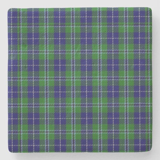 Clan Douglas Tartan Pset Stone Onderzetter (Voorkant)