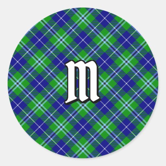 Clan Douglas Tartan Ronde Sticker (Voorkant)