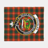 Clan Douglas van Roxburgh Tartan Schotse Plaid Fleece Deken (Voorkant (Horizontaal))