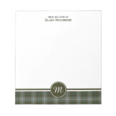 Clan Douglas Weathered Tartan Monogram Notitieblok (Voorkant)