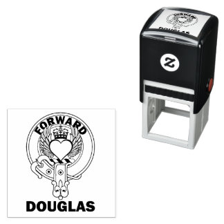 Clan Douglas Winged Heart Crest Self-inking Stamp Zelfinktende Stempel