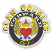 Clan Douglas "Winged Heart" Window Sticker (Voorkant)