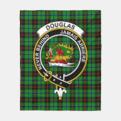 Clan Douglas Zwarte Tartan Plaid Fleece Deken (Voorkant)