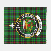 Clan Douglas Zwarte Tartan Plaid Fleece Deken (Voorkant (Horizontaal))