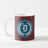 Clan Drummond Bright Red Tartan Monogram Koffiemok (Links)