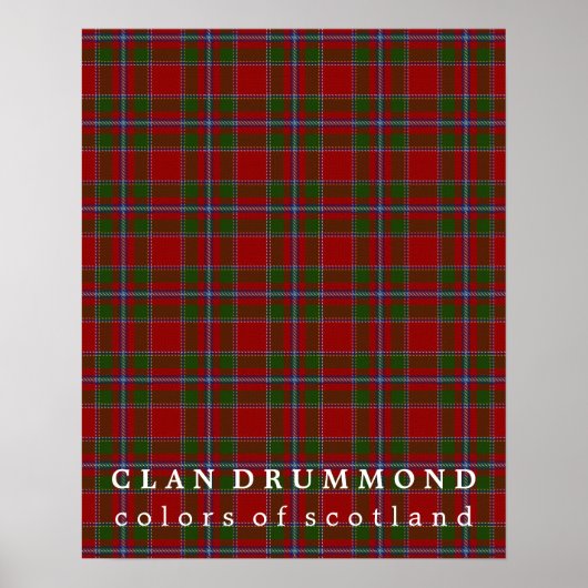 Clan Drummond Colors of Scotland Tartan Poster (Voorkant)