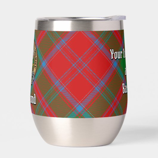 Clan Drummond Crest over Tartan (Links)