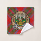 Clan Drummond Crest over Tartan Bad Handdoek (Wasdoekje)