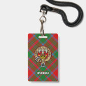 Clan Drummond Crest over Tartan Badge (Voorzijde met lanyard)
