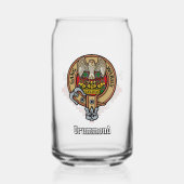 Clan Drummond Crest over Tartan Blikvorm Glas (Voorkant)