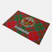 Clan Drummond Crest over Tartan Deurmat (Schuin)