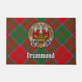 Clan Drummond Crest over Tartan Deurmat (Voorkant)