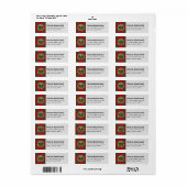 Clan Drummond Crest over Tartan Etiket (Full Sheet)