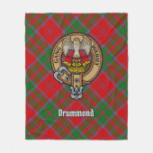 Clan Drummond Crest over Tartan Fleece Deken (Voorkant)