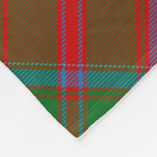 Clan Drummond Crest over Tartan Fleece Deken (Hoek)