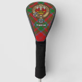 Clan Drummond Crest over Tartan Golfheadcover (Voorkant)