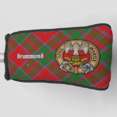 Clan Drummond Crest over Tartan Golfheadcover (Voorkant)
