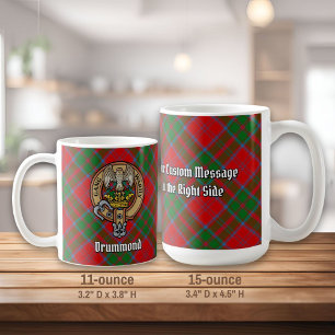 Clan Drummond Crest over Tartan Koffiemok