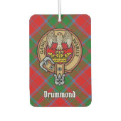 Clan Drummond Crest over Tartan Luchtverfrisser (Voorkant)