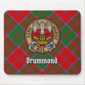 Clan Drummond Crest over Tartan Muismat (Voorkant)