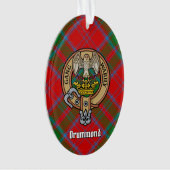 Clan Drummond Crest over Tartan Ornament (voorkant)