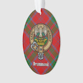 Clan Drummond Crest over Tartan Ornament (voorkant)