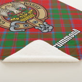 Clan Drummond Crest over Tartan Sherpa Deken (3/4)